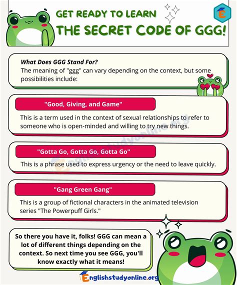 GGG Meaning: What Does It Mean? - English Study Online