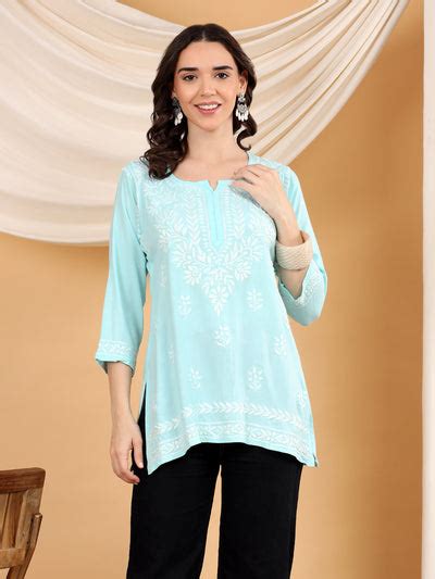 Handmade Lucknowi Chikankari Kurta for Women - Poshak Chikan Studio