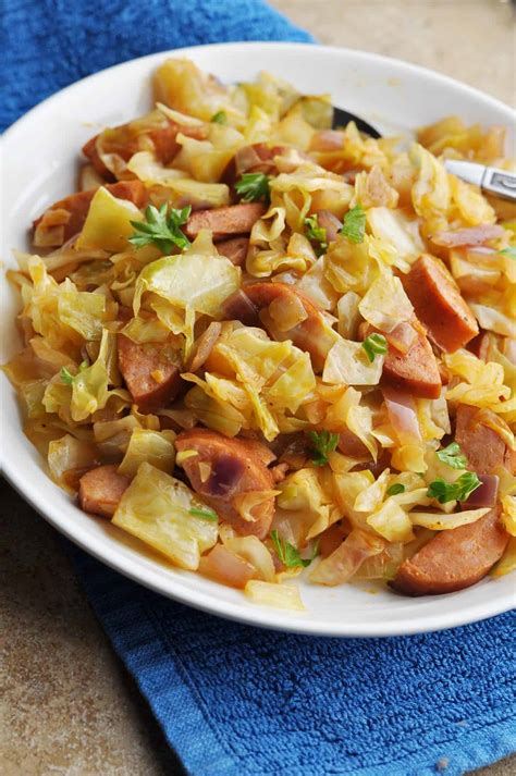 Southern Fried Cabbage with Sausage - Savory With Soul