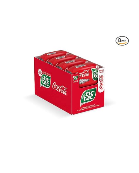 Tic Tac Coca Cola Fresh Breath Mints, Bulk Hard Candy Mints, 8 Count B ...