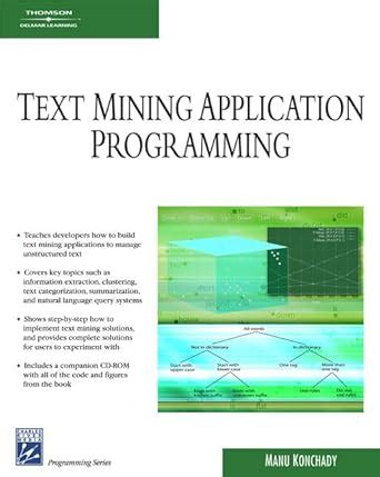 Buy Text Mining Application Programming (Programming Series) Book ...