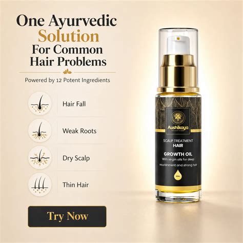 Hair Growth Oil for Men & Women | Ayurvedic Scalp Treatment Oil with V ...