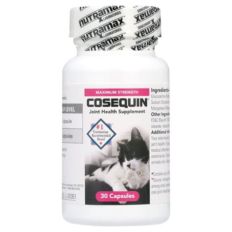 Nutramax Cosequin Glucosamine Mobility Supplement for Cats, 30 Capsules ...
