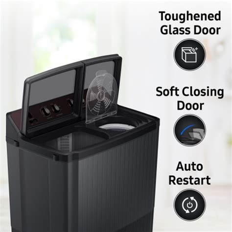 Samsung 9 kg Semi Automatic Top Load Washing Machine Black, Grey Price ...