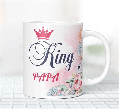 Buy NH10 DESIGNS King Papa Printed Mug for Birthday Gift Wedding ...