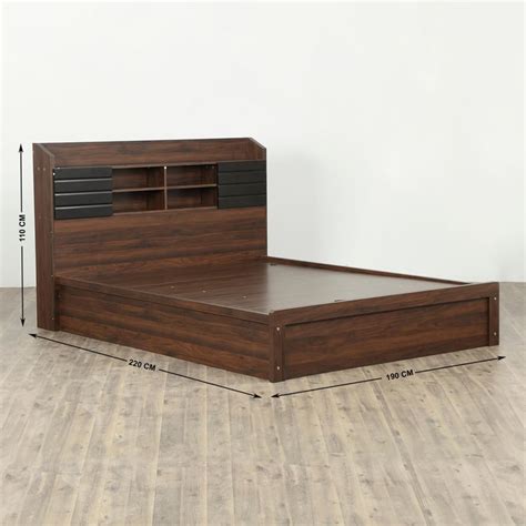 Buy Lewis Magnus King Bed with Hydraulic Storage - Brown from Home ...