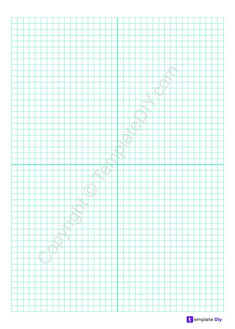 Green Graph Paper/Grid Paper Printable Template in PDF