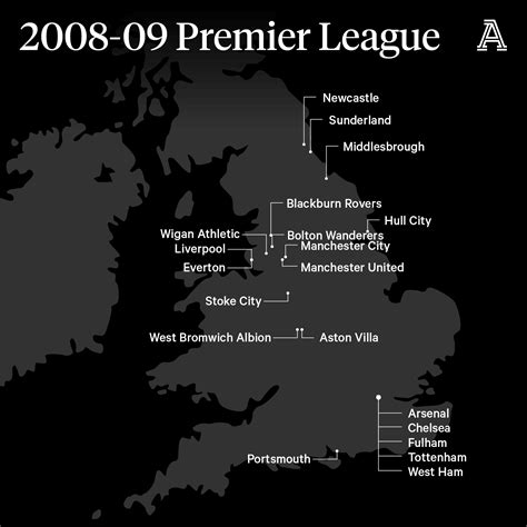 Map Of English Premier League Teams 2013