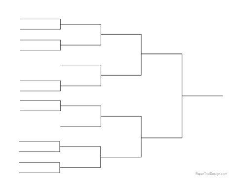 Tournament Bracket Templates - Single Elimination - Paper Trail Design