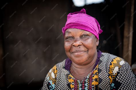 Premium Photo | Elderly african black woman real portrait