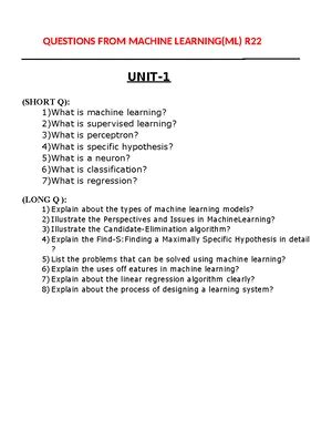 R22 -I UNIT Machine Learning Notes 1111 - R22 B. CSE (AI and ML ...