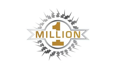 One million text or logo design | Premium Vector