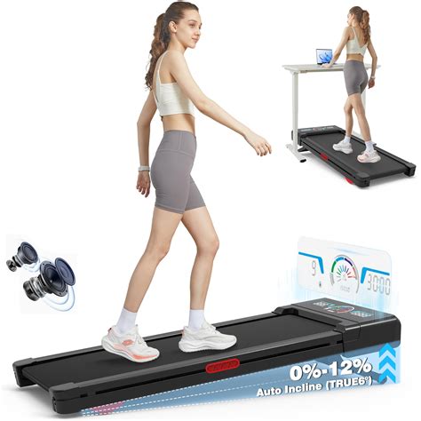 TRAILVIBER Walking Pad Treadmill with 12% 9-Level Auto Incline, 450 lbs ...