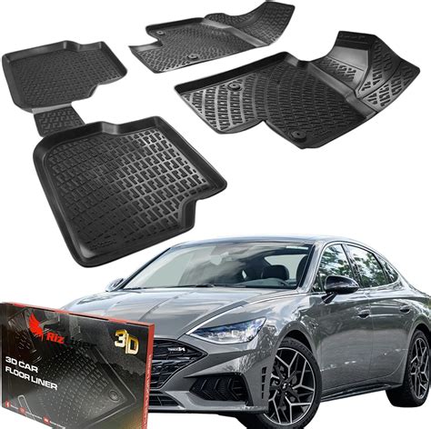 Amazon.com: RizLiner Custom Fit Floor Mats Compatible with Hyundai ...