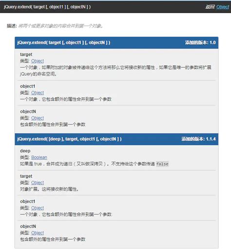 Jquery Extend 的图像结果