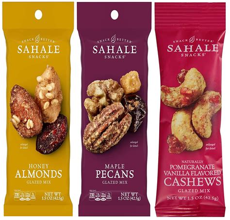 Sahale Snacks Glazed Nut Mix Variety Maple Pecans Honey Almonds and ...