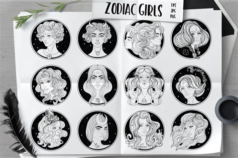12 Zodiac Girls. Vector set. | People Illustrations ~ Creative Market