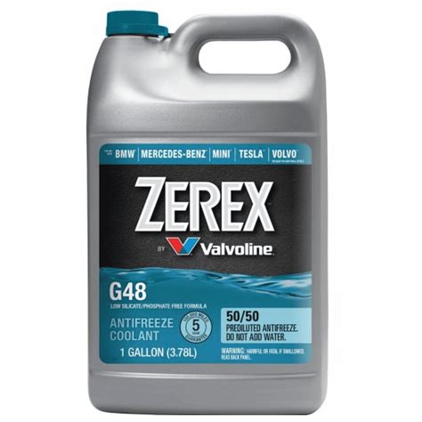 Zerex G48 Engine Coolant Antifreeze, 1 Gallon, Blue, 50/50 Pre-diluted, MPN 859537 - Walmart.com