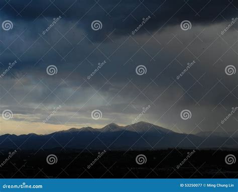 Santiago peak snow stock image. Image of county, santiago - 53250077
