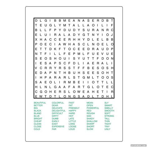 100 Word Printable Word Search - Printable Word Searches