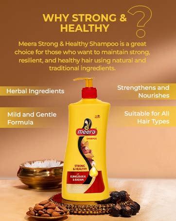 Meera Strong and Healthy Shampoo, With Goodness Of Kunkudukai and Badam ...