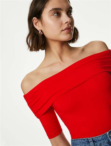 Buy Jersey Bardot Top at Marks & Spencer