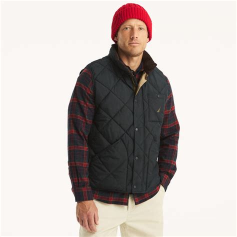 Big & Tall Tempasphere Quilted Utility Vest - Navy, 2XL | Nautica