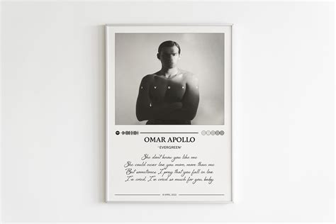 Omar Apollo Poster / Evergreen Lyrics Print / Ivory Album - Etsy