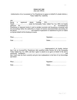 Karnataka VAT 555 Form - Blank Fillable Template | Fill Out, Print ...