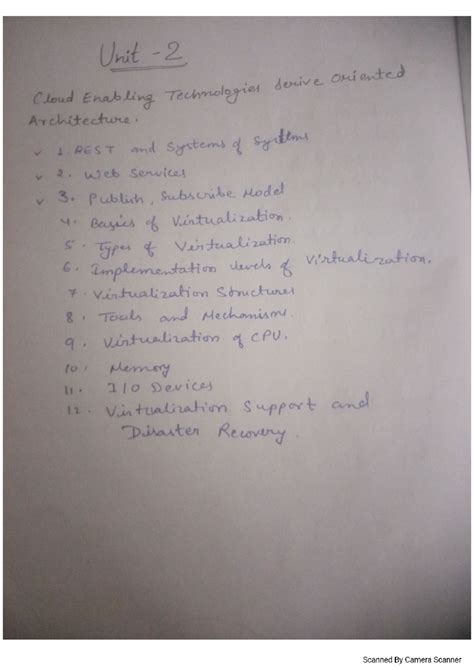 Unit 2 CC part 1 - Unit 1 parts 2 notes - Unit 2 Cloud Enabling ...