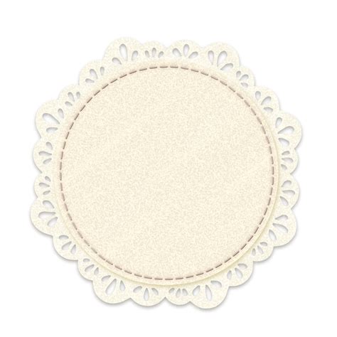 Doily Paper White Transparent, Vintage Round Doily Paper Illustration ...