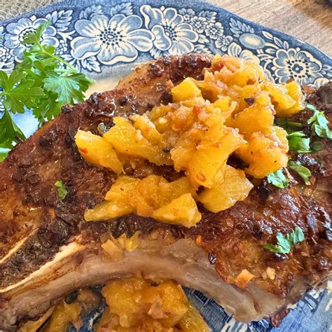 Coconut-Crusted Pork Chops with Pineapple Pan Sauce