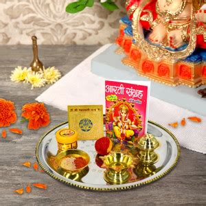 ME&YOU Stainless Still Pooja Thali for Diwali, Navratri Pooja| Diwali ...