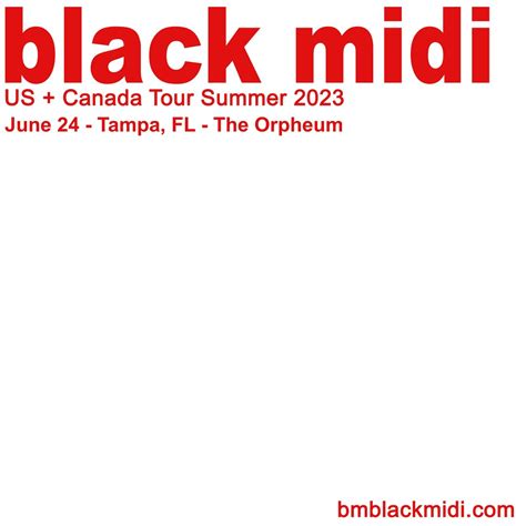 black midi and YHWH Nailgun in Tampa, The Orpheum, Tampa, 24 June 2023 ...