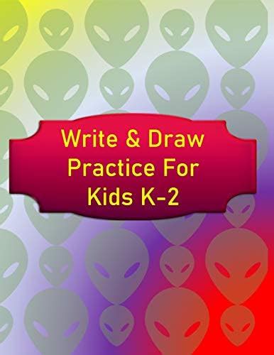 Write & Draw Practice For Kids K-2: Notebook of Half-lined Dashed ...