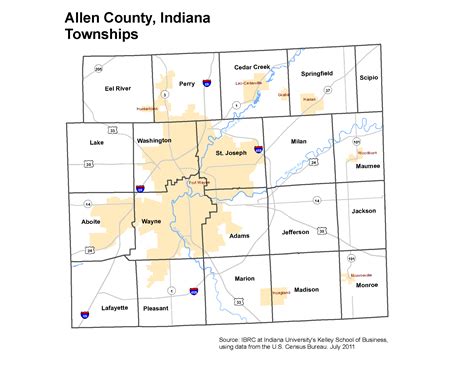 Map Of Allen County Printable