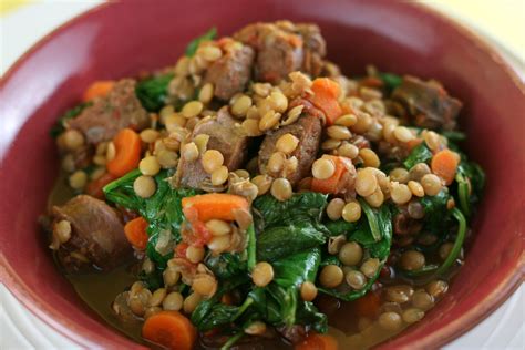 Sausage and Lentil Stew Slow Cooker Recipe - A Year of Slow Cooking