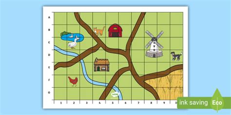 Little Red Hen Farm Map (teacher made) - Twinkl