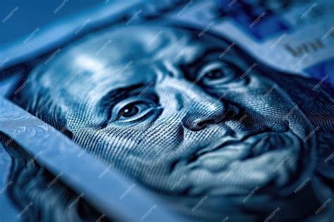 Premium Photo | Money Blue A 100 Dollar Bill Featuring Benjamin ...