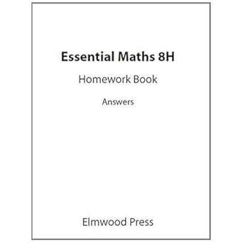 Essential Maths 8H Homework Answers : White, Michael: Amazon.in: Books