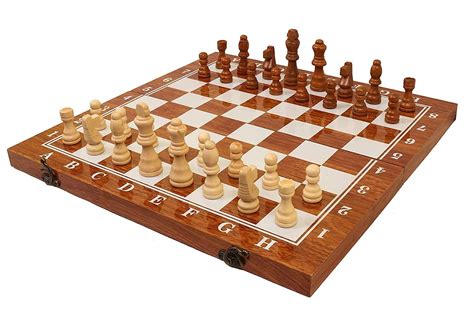 Buy SPOCCO | Maharaja Chess | 15"X 15" Wooden Folding Chess Set, Wooden ...