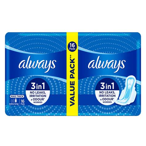 Buy Always Maxi Thick (Extra Long) Sanitary Pads, 16 Ct Online in ...