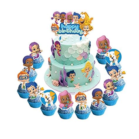 Buy 24Pcs Bubble Guppies Cake Topper,Cupcake Topper,Kid's Cake Topper ...