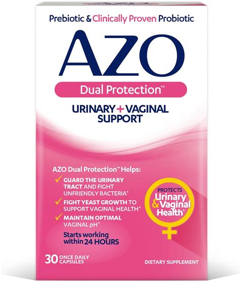 AZO Dual Protection | Urinary + Vaginal Support* | Prebiotic Plus Clinically Proven Women’s ...