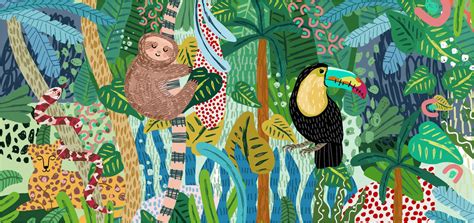 Toucan Wallpaper | Tropical Toucan Bird Wall Design | Giffywalls