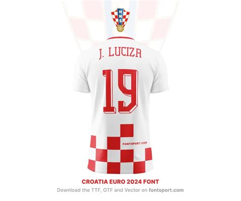 Buy Font Croatia Euro 2024 Croatia Jersey Football Soccer Font TTF, OTF ...