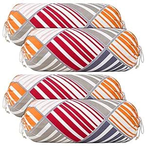 Kuber Industries Multi Check Printed Cotton Bolster Cover- Set of 4, 16 ...