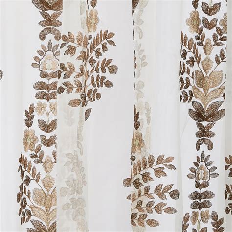 Buy PORTICO Magnolia Brown Embroidered Door Curtain - 130x225cm from ...