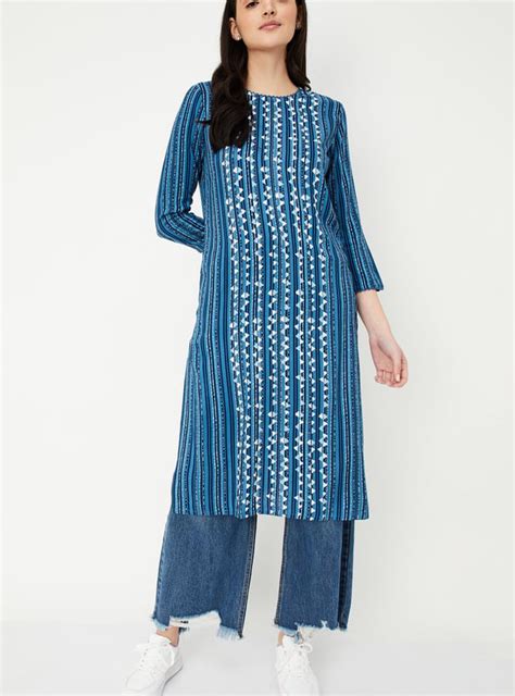 Buy Women Printed Straight Kurta Online at just Rs. 499.0 ...