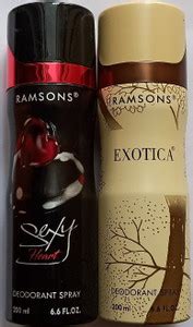 RAMSONS Exotica & Sexy Heart Deodorant Combo Pack of 2 (200ml X 2) Body ...